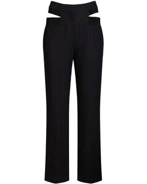 Burberry Pants Viscose, Ramie, Polyester - Blue
