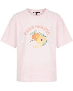 Maje Light T-Shirt Cotton - Pink
