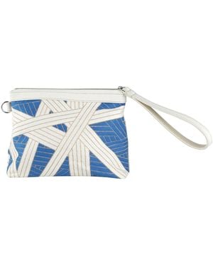 Missoni Nastri Beauty Cm.30X20 -- Beauty Case Cotton, Viscose, Polyester, Acrylic - Blue