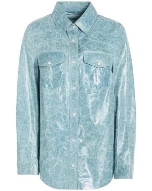 Salvatore Santoro Shirt Ovine Leather - Blue
