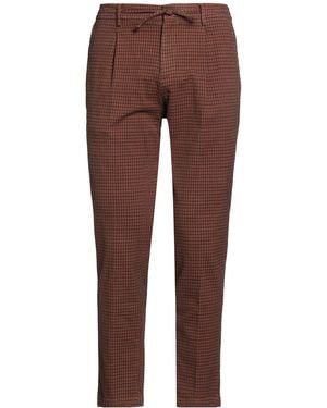 Paoloni Pants Cotton, Polyester, Elastane - Brown
