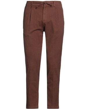 Paoloni Pants Cotton, Polyester, Elastane - Brown