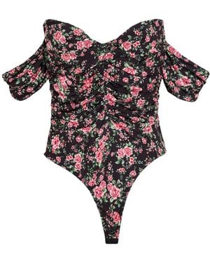 ViCOLO Bodysuit Polyester, Elastic Fibers - Black