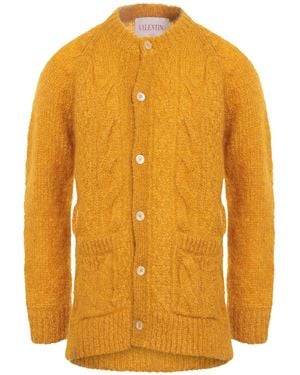 Valentino Garavani Cardigan Mohair Wool, Polyamide - Yellow
