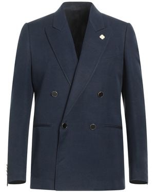 Lardini Midnight Blazer Viscose, Silk - Blue