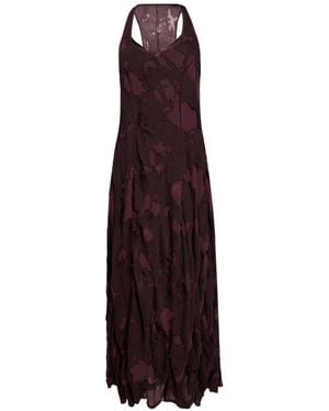 Masnada Maxi Dress Silk - Purple