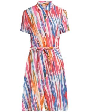 120% Lino Midi Dress Linen - White