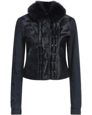 Jacob Cohen Midnight Jacket Cotton, Elastomultiester, Elastane, Calfskin, Shearling - Blue
