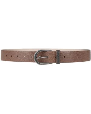 Brunello Cucinelli Dark Belt Soft Leather - Brown