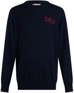 MC2 Saint Barth Sweater Wool, Viscose, Polyamide, Cashmere - Blue