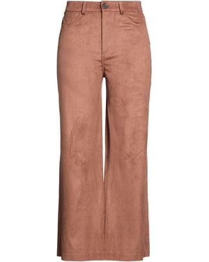 Motel Pants Polyester, Elastomultiester - Brown
