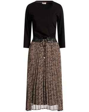 Liu Jo Midi Dress Polyester, Cotton - Black