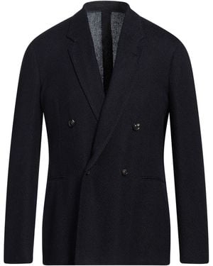 Lardini Midnight Blazer Linen, Silk - Blue