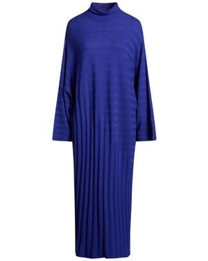 Marina Rinaldi Bright Midi Dress Virgin Wool - Blue