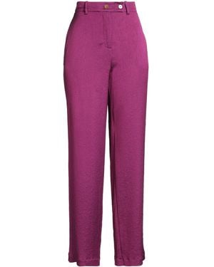 Alysi Mauve Trousers Viscose, Cotton, Elastane - Purple