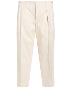 Briglia 1949 Ivory Pants Cotton, Elastane - White