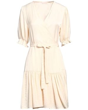 Liu Jo Ivory Mini Dress Viscose, Polyester - Natural