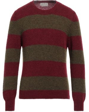Original Vintage Style Brick Jumper Alpaca Wool, Polyamide, Virgin Wool - Red