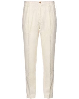 Squad² Cream Pants Linen - Natural