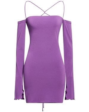 ANDAMANE Mini Dress Polyester, Elastane - Purple