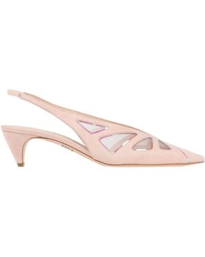 Rodo Blush Court Shoes Leather - Pink