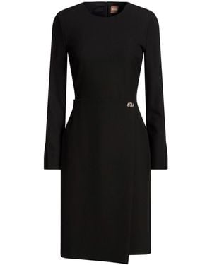 BOSS Mini Dress Viscose, Polyester, Elastane - Black