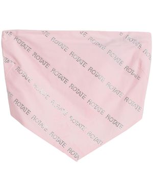 ROTATE BIRGER CHRISTENSEN Sunday Crystal-Embellished Logo Bandana Top - Pink