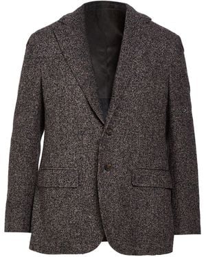 Caruso Taupe Blazer Wool, Silk - Black