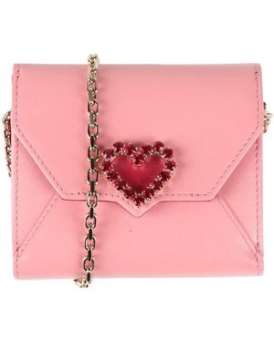 Roger Vivier Crossbody Wallet Leather - Pink