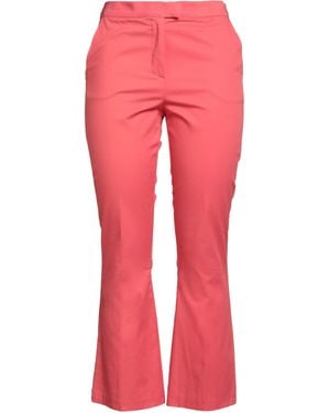 Angela Davis Coral Trousers Cotton, Elastane - Red