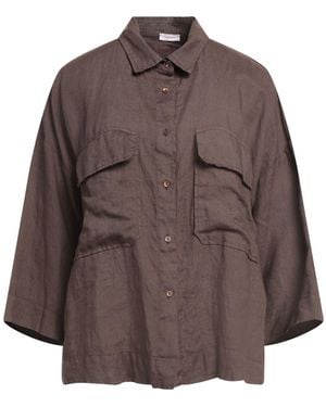 Rossopuro Chocolate Shirt Linen - Brown