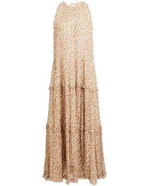 Zamattio Maxi Dress Silk - Natural