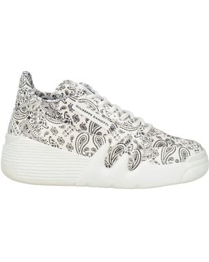 Giuseppe Zanotti Ivory Sneakers Calfskin, Textile Fibers - White