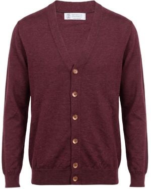 Brunello Cucinelli Strickjacke - Rot