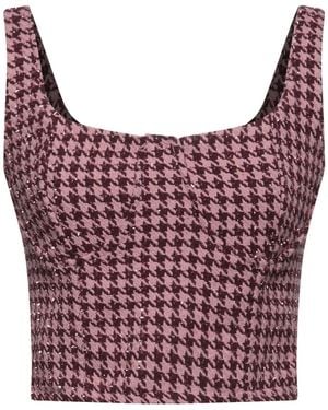 VANESSA SCOTT Top Polyester, Wool - Purple