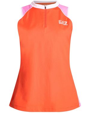 EA7 Top Polyester, Elastane - Orange