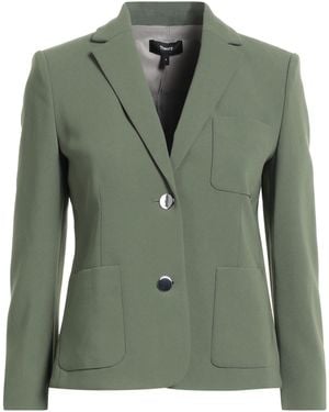 Theory Military Blazer Triacetate, Polyester - Green