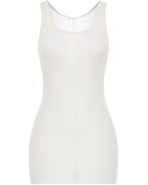 Ami Paris Ivory Tank Top Viscose, Polyamide - White