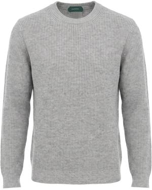 Zanone Sweater Virgin Wool - Gray