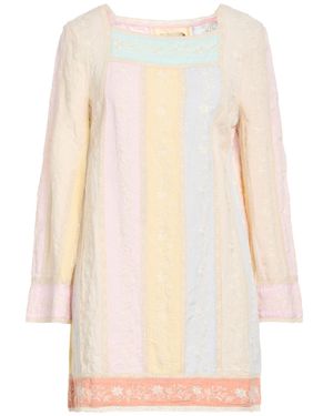 RIXO London Mini Dress Viscose, Linen - White