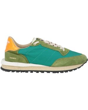 HIDNANDER Sneakers Leather, Textile Fibers - Green