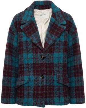 TRUE AVENUE Jacket Synthetic Fibers, Virgin Wool, Acrylic, Wool, Alpaca Wool - Blue