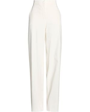Max Mara Ivory Pants Cotton, Elastane - White