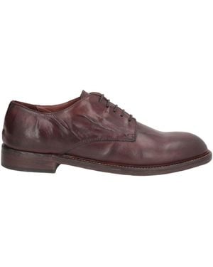 Moma Dark Lace-Up Shoes Calfskin - Brown