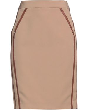 SIMONA CORSELLINI Midi Skirt Polyester, Elastane - Natural