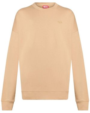 DIESEL Camel Sweatshirt Cotton, Elastane - White