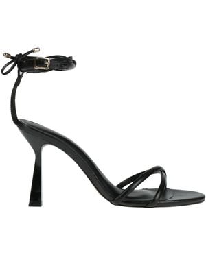 Miss Unique Sandals Leather - Black