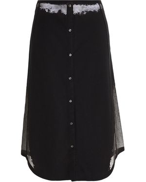 DIESEL Midi Skirt Cotton, Polyester, Elastane - Black