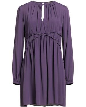 MÊME ROAD Dark Mini Dress Acetate, Silk - Purple