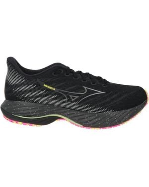 Mizuno Wave Rider Trainers Textile Fibres, Synthetic Material - Black